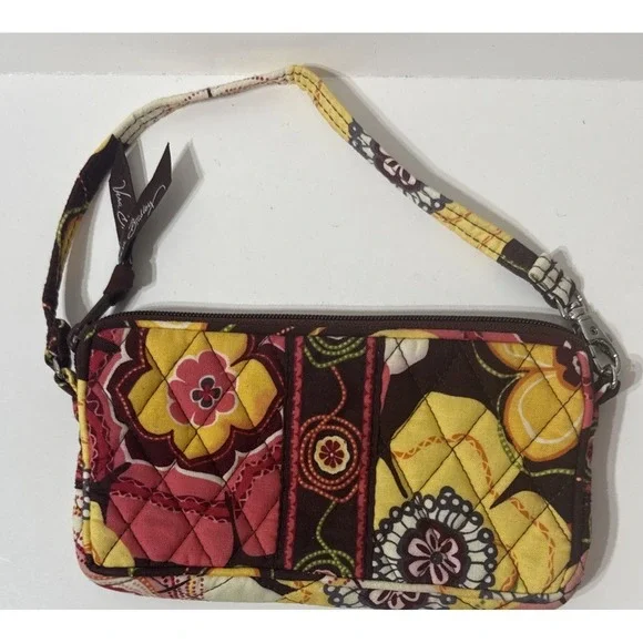 Vera Bradley Wristlet Wallet Retired "Buttercup" Pattern Zipper Bag Quilted Boho - Picture 2 of 9
